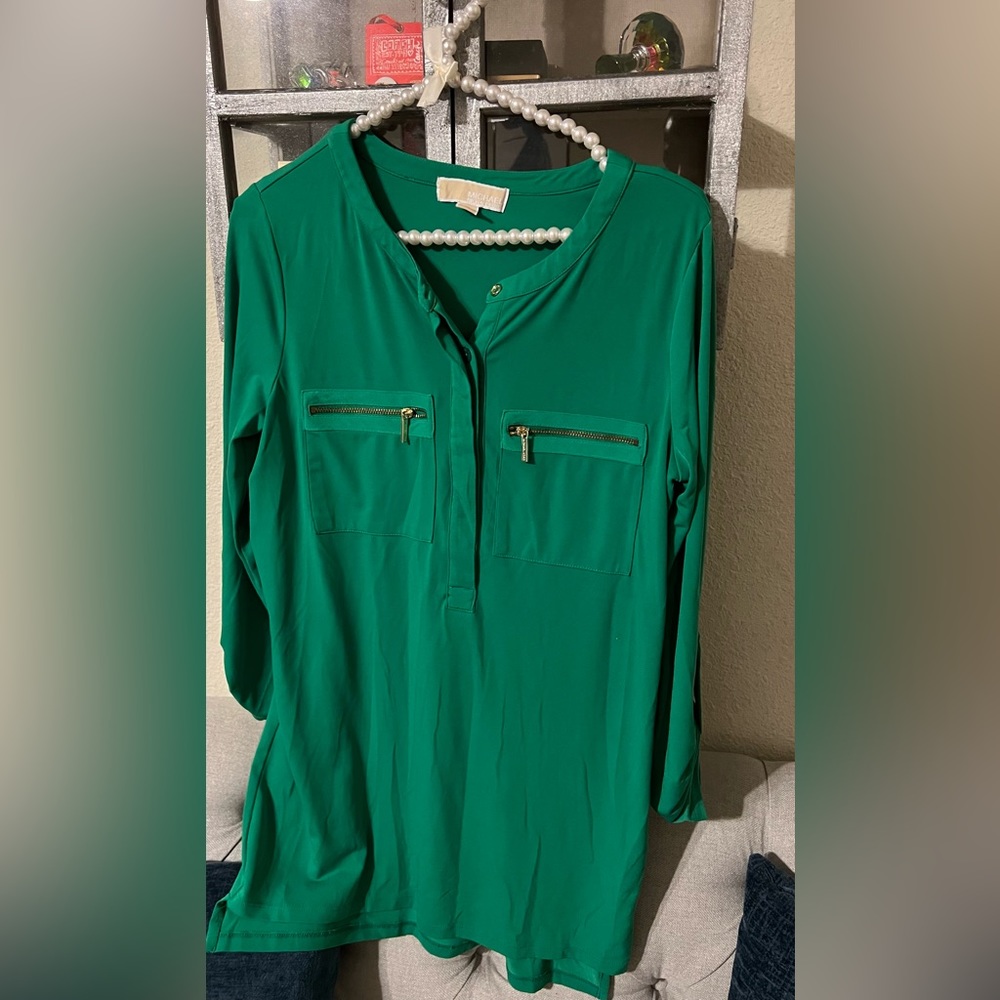 Michael KORS Top Green Women; Size: Small